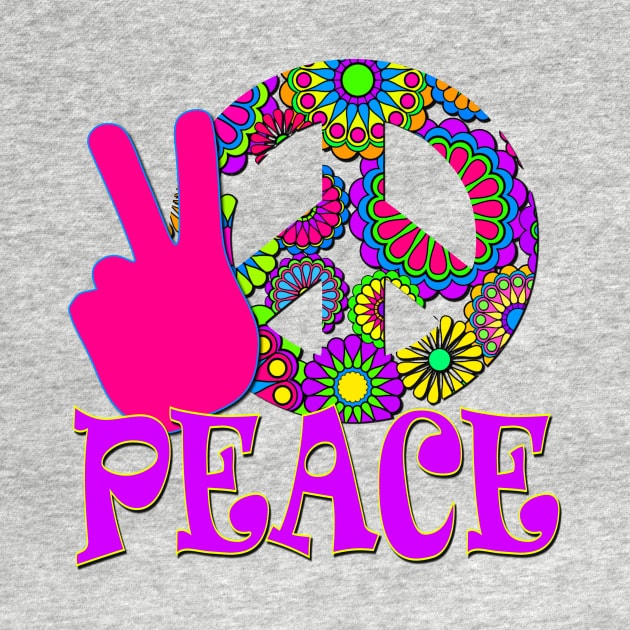 Hippie Peace Sign by AlondraHanley